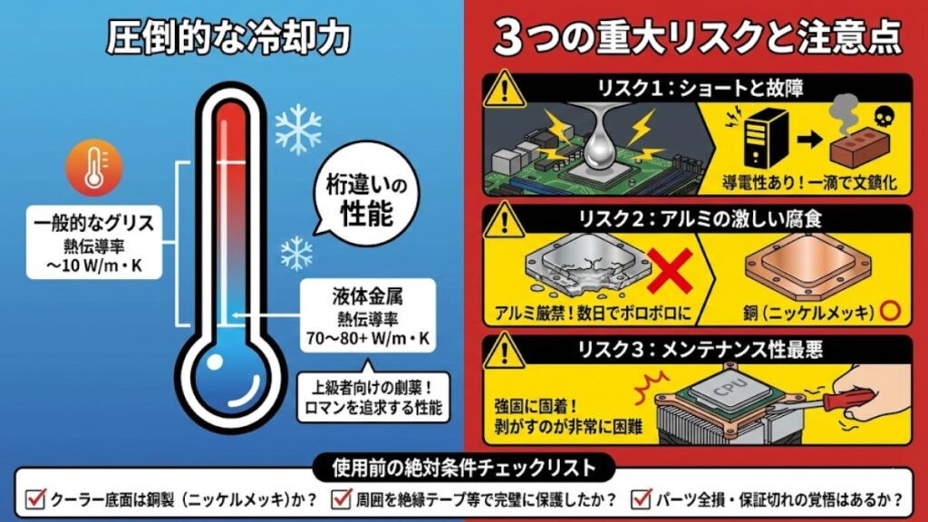 液体金属グリスの圧倒的な冷却力と注意点