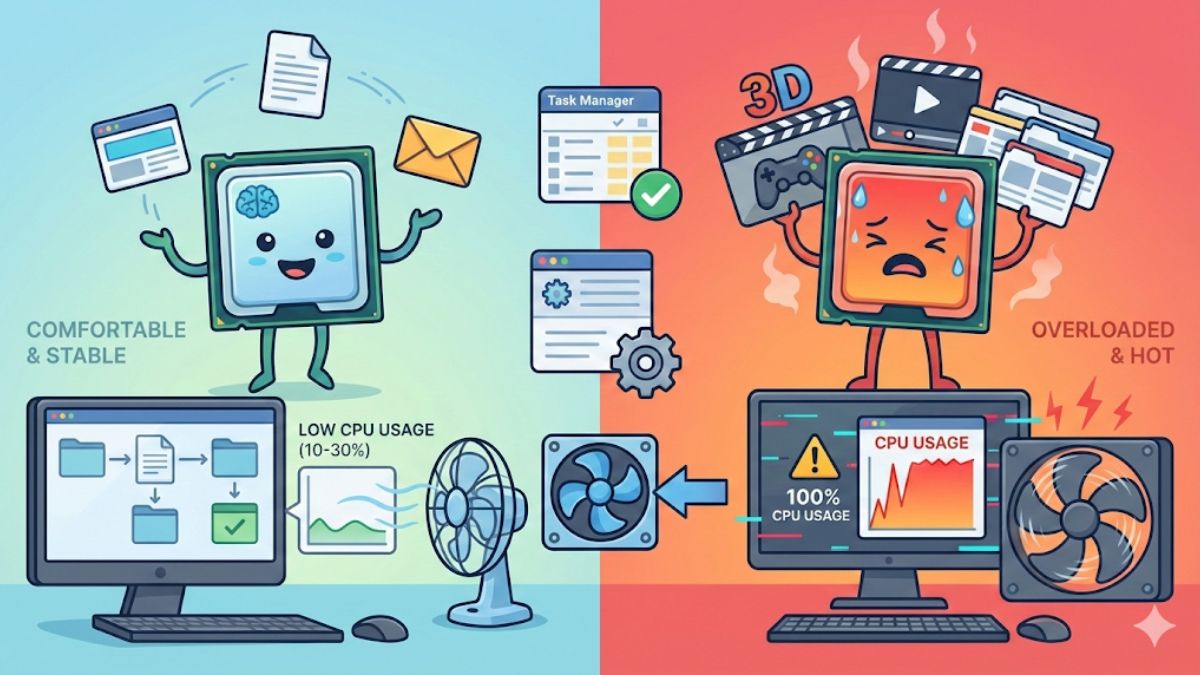 CPU使用率の目安をシーン別に解説！重い動作を改善する設定