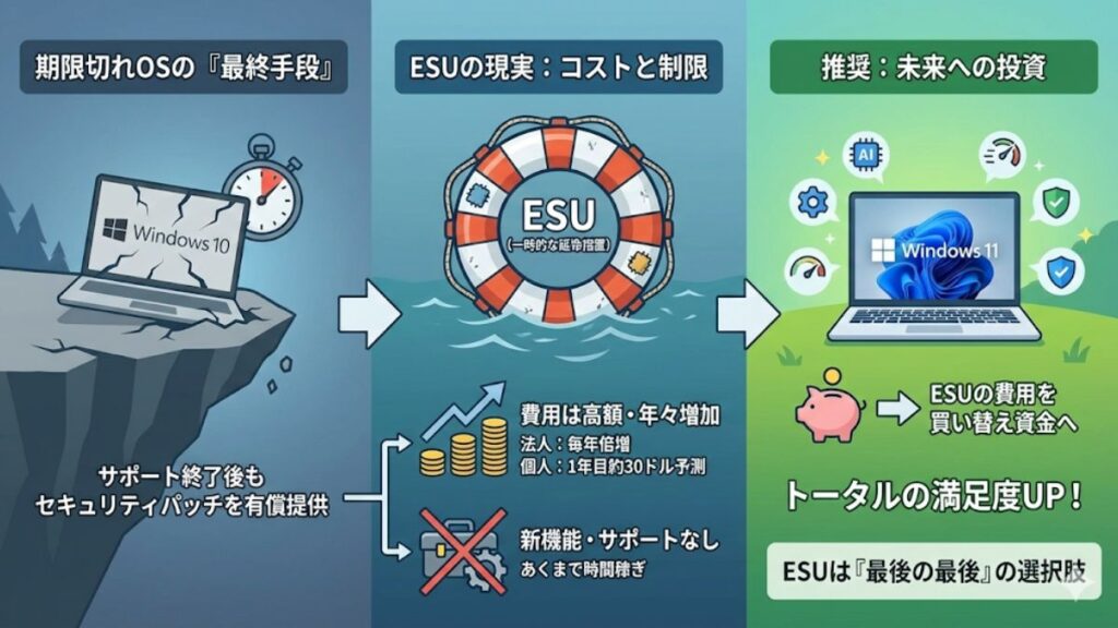 延長セキュリティ更新プログラムESUの活用法