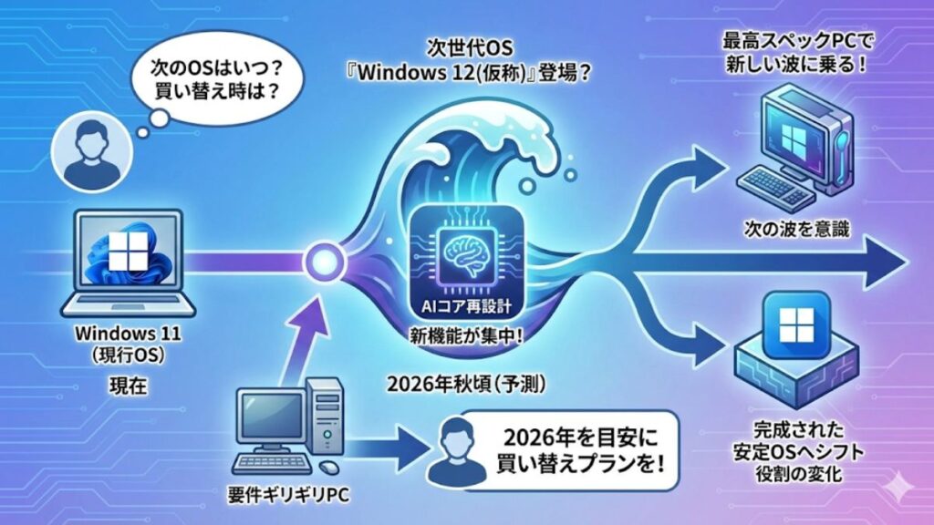 次世代のWindows 12が登場する時期の予測