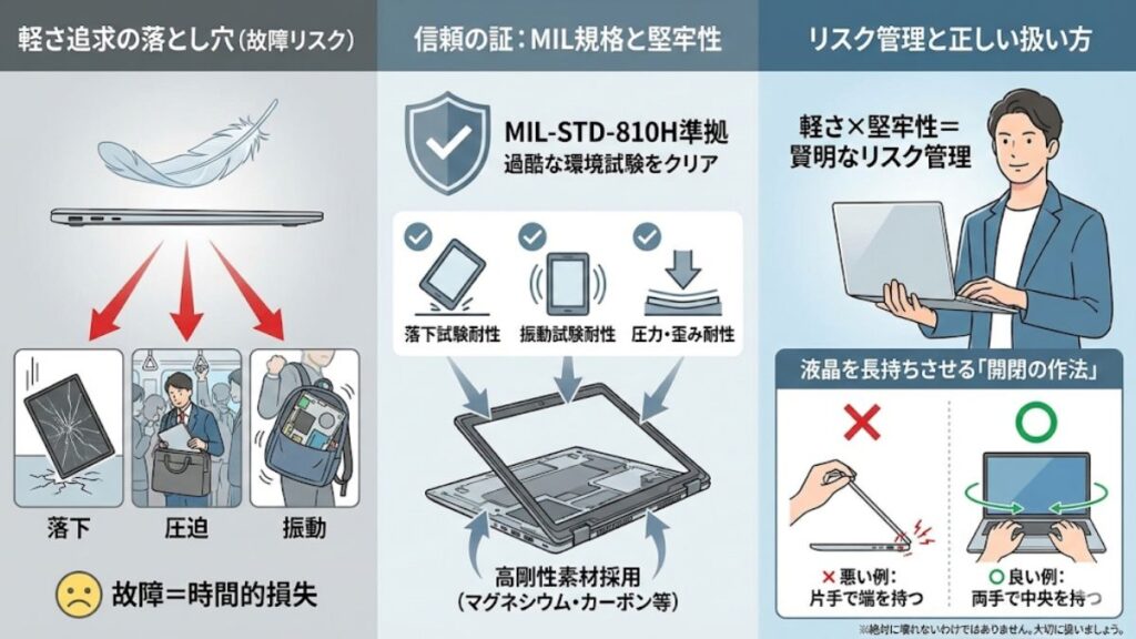 故障リスクを抑えるMIL規格と堅牢性の重要性