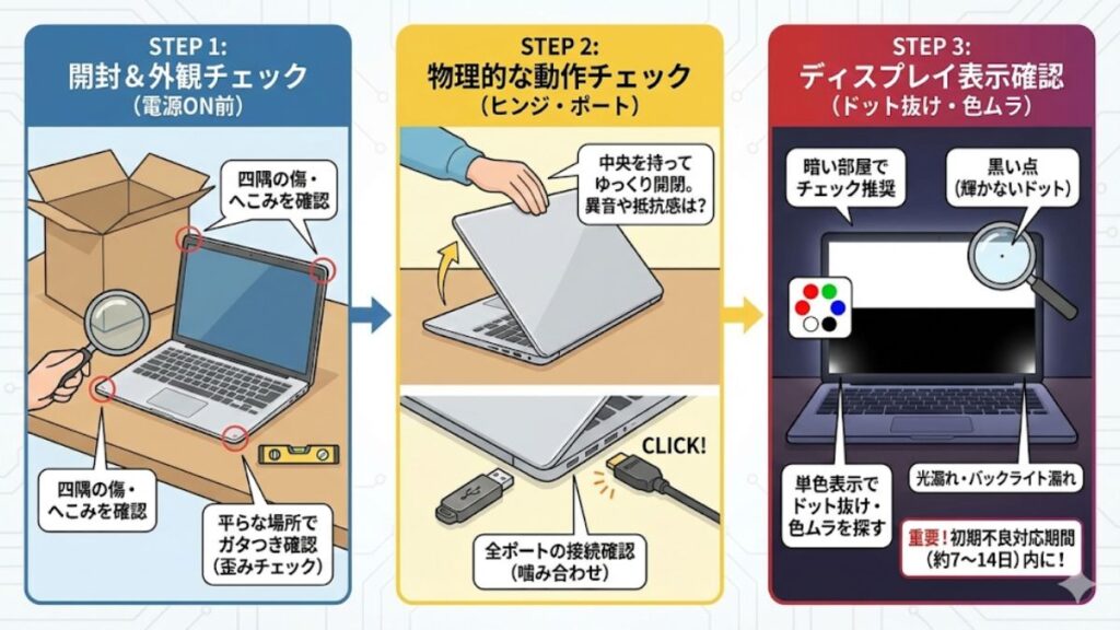 Windowsノートパソコン買ったらやることの手順