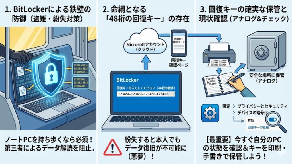 ストレージを守るBitLockerと回復キー管理