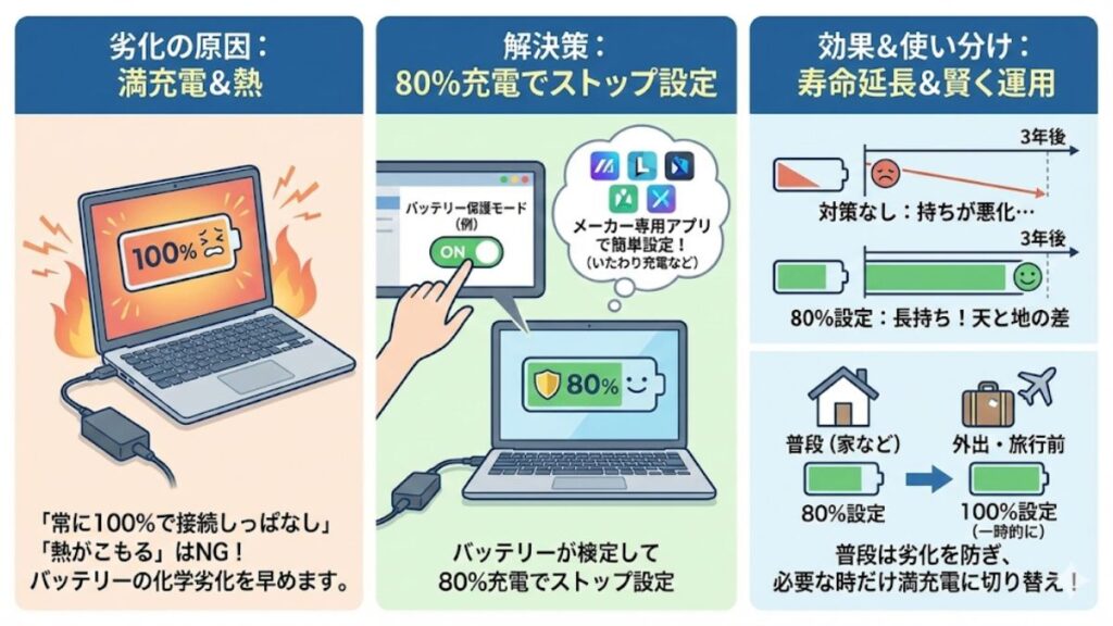 性能を維持するノートパソコン買ったらやることの応用