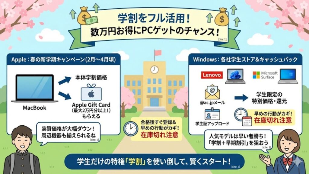 学割を最大限に活用して数万円お得にする裏技