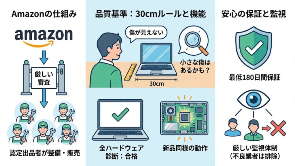 ノートパソコン整備済み品とは？中古品との違いと品質