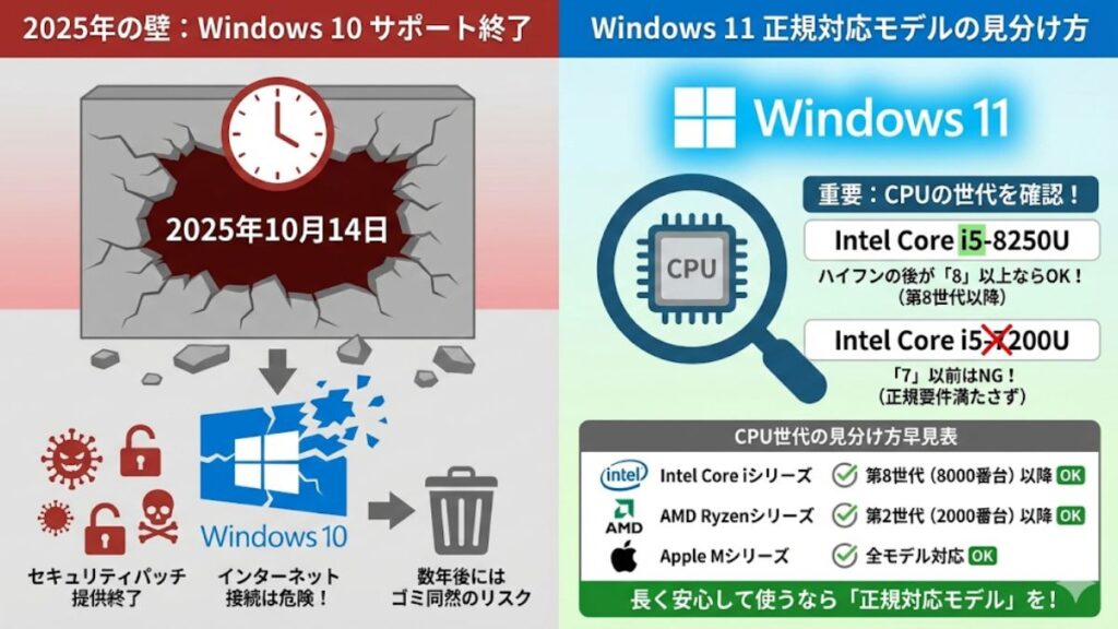 Windows 11対応機種の見分け方と2025年の壁