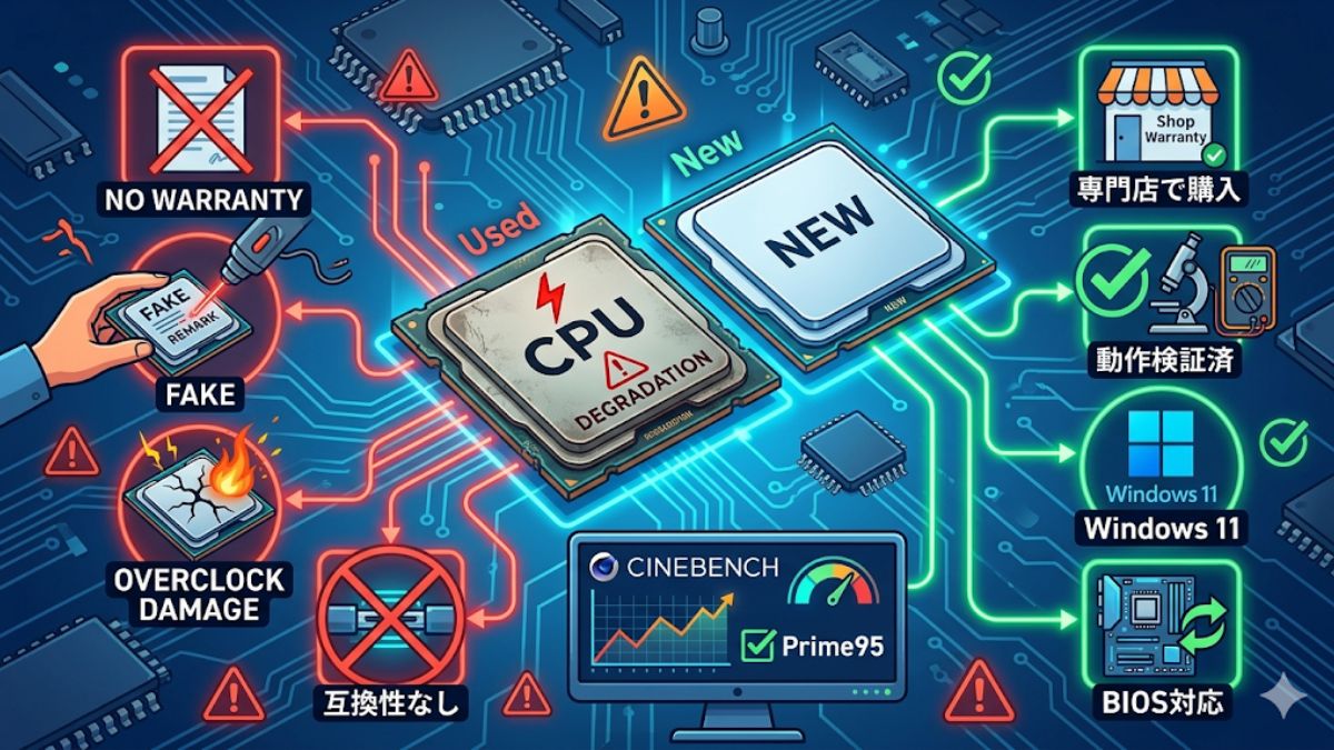 CPUの中古のデメリットと寿命を徹底解説！失敗しない選び方のコツ