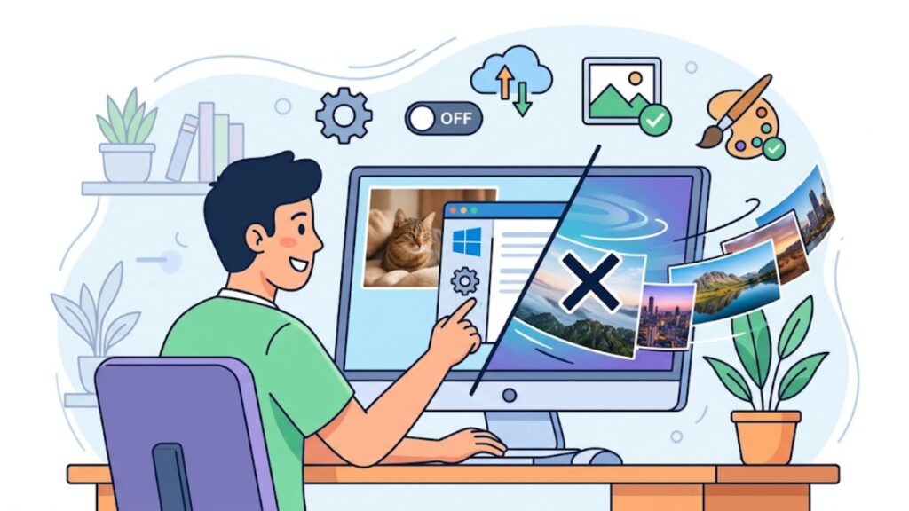 Windowsの背景が勝手に変わる？11・10の壁紙を固定する直し方