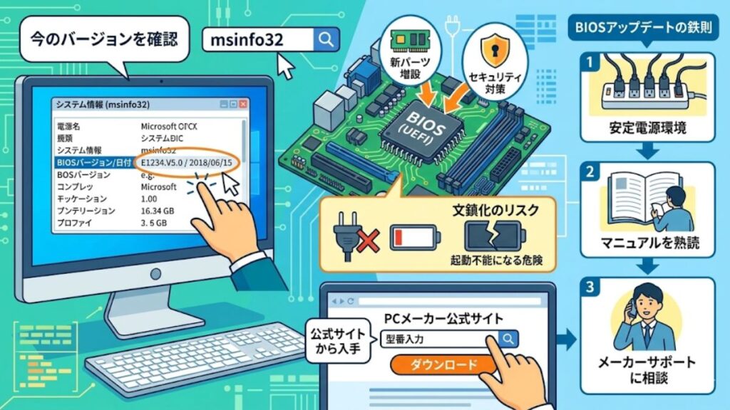 BIOSのバージョンを確認して最新状態を保つ
