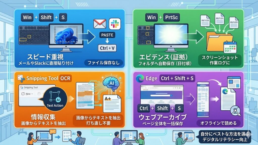 Windowsスクショのやり方まとめと効率化のコツ