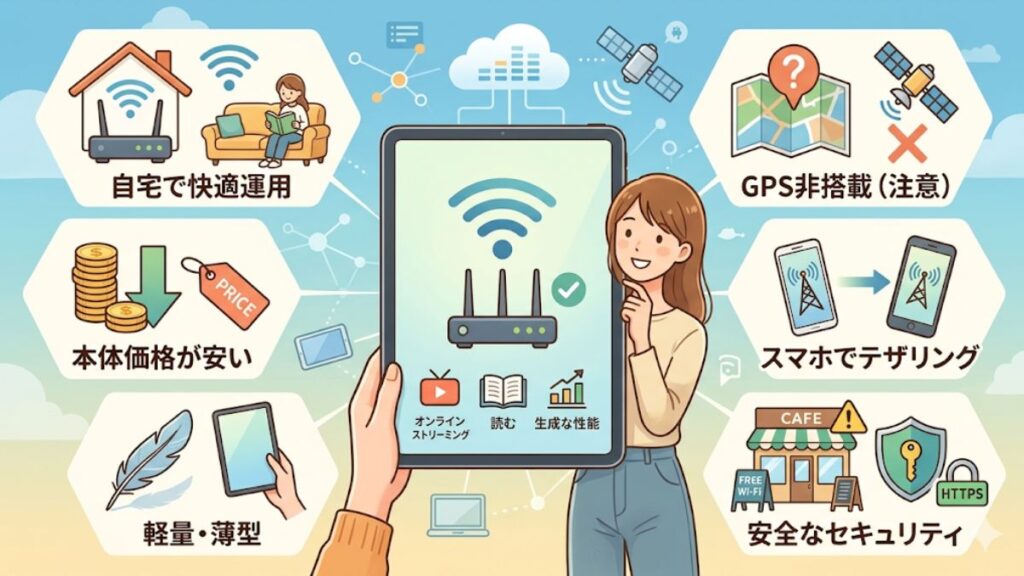 タブレットのwifiモデルとは？違いや注意点を分かりやすく解説