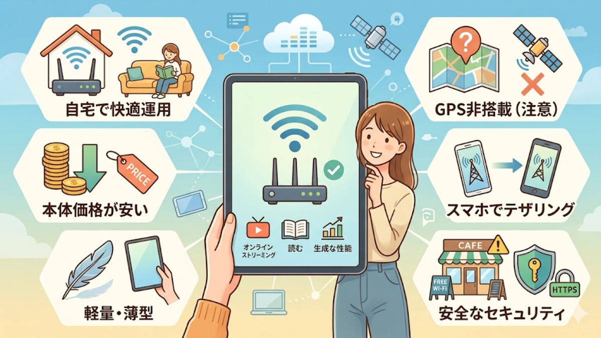 タブレットのwifiモデルとは？違いや注意点を分かりやすく解説