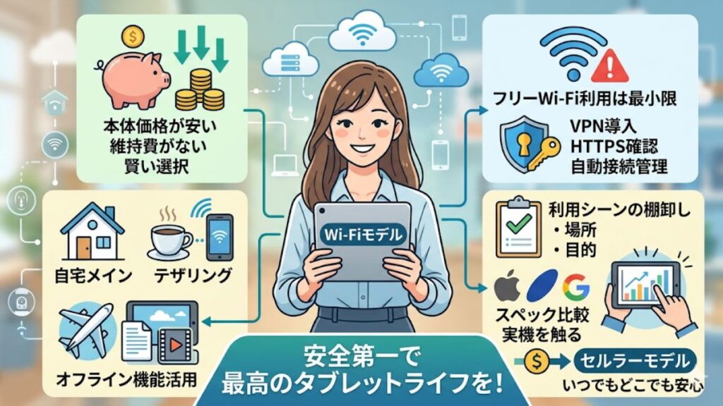 タブレットのwifiモデルとは安全を優先する結論