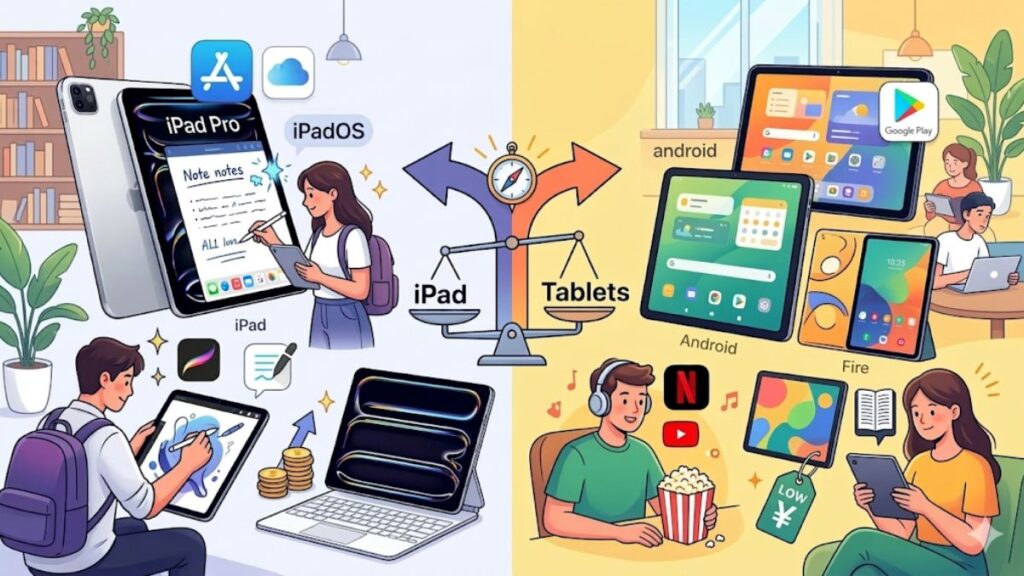 タブレットとiPadの違いは？初心者向けに選び方のコツを解説