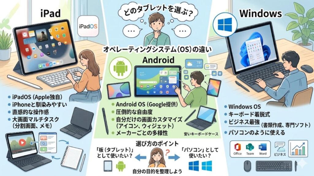 タブレットとiPadの違いを徹底解説