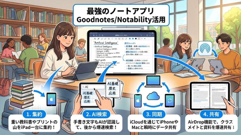 大学生のノート活用に最適なデジタル文房具