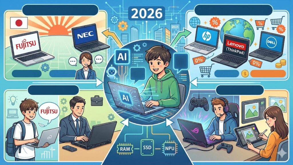 2026年最新！ノートパソコンお勧めメーカーと失敗しない選び方
