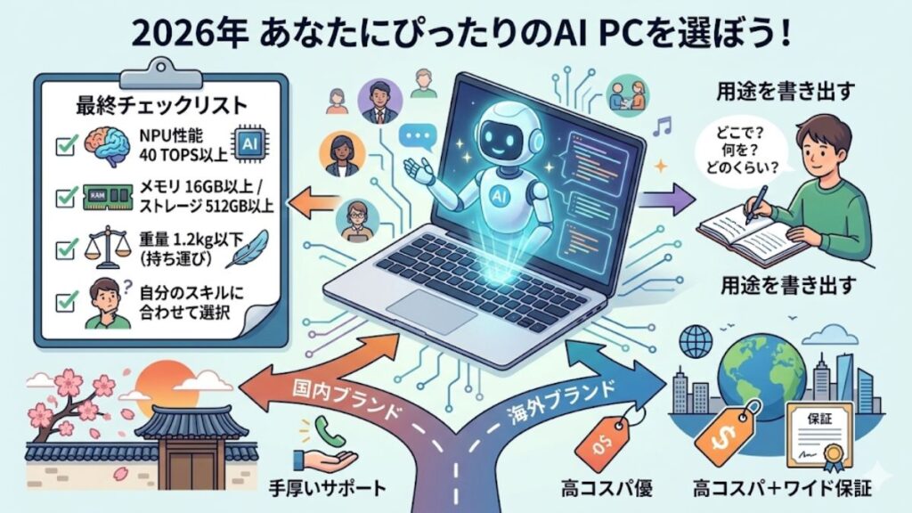 2026年版ノートパソコンお勧めメーカーの総括