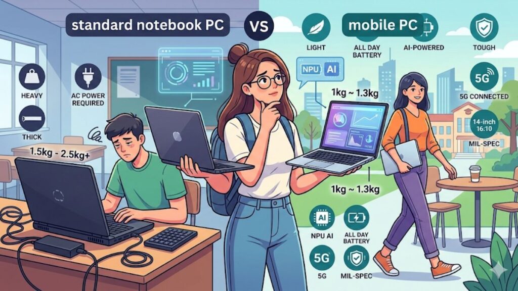 2026年版｜ノートパソコンとモバイルパソコンの違いとAI PCの最新基準