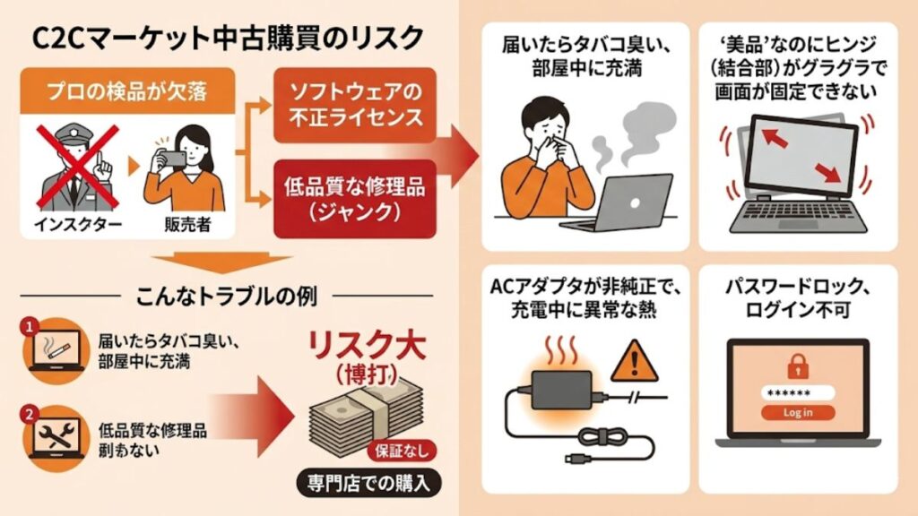 メルカリなどの個人間取引に潜む非正規品や詐欺のデメリット