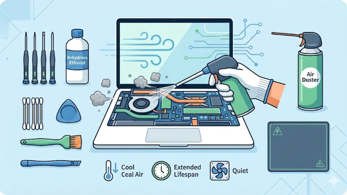 故障を防ぐ！ノートパソコンの内部掃除のやり方とおすすめ道具