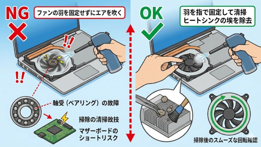 難易度が高いノートパソコンの内部掃除と専門業者