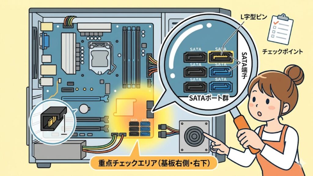 マザーボードのSATA端子はどこにあるのか徹底解説