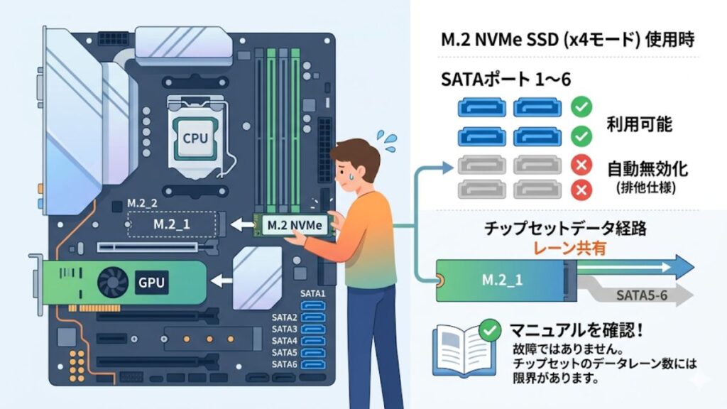 マザーボードのSATA接続でどこに挿すべきか迷った時の対処法