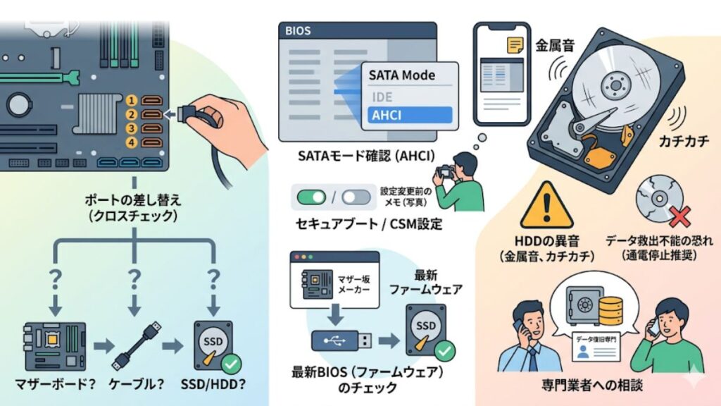 故障を疑う前に試すべきポートの差し替えと設定変更