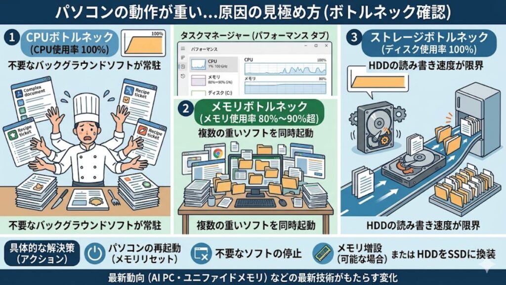 失敗しないメモリとCPUの違いを意識した選び方