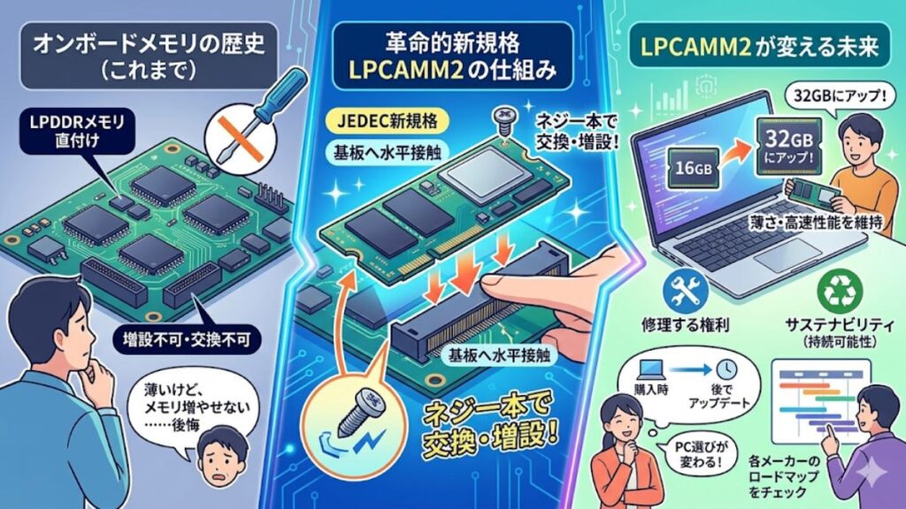次世代規格LPCAMM2が変えるメモリのオンボードの未来